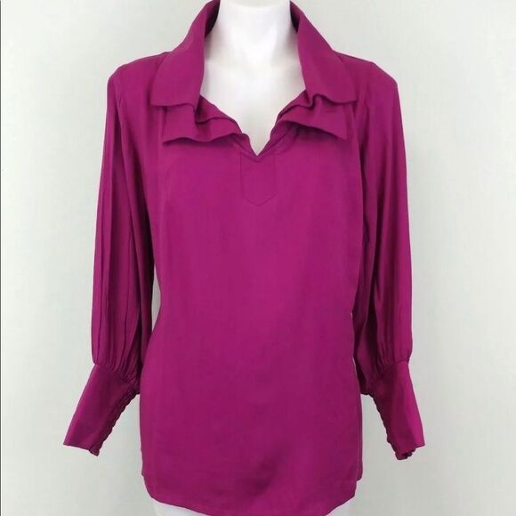 IGIGI Magenta Rayon Top Sz 14 - Picture 1 of 4